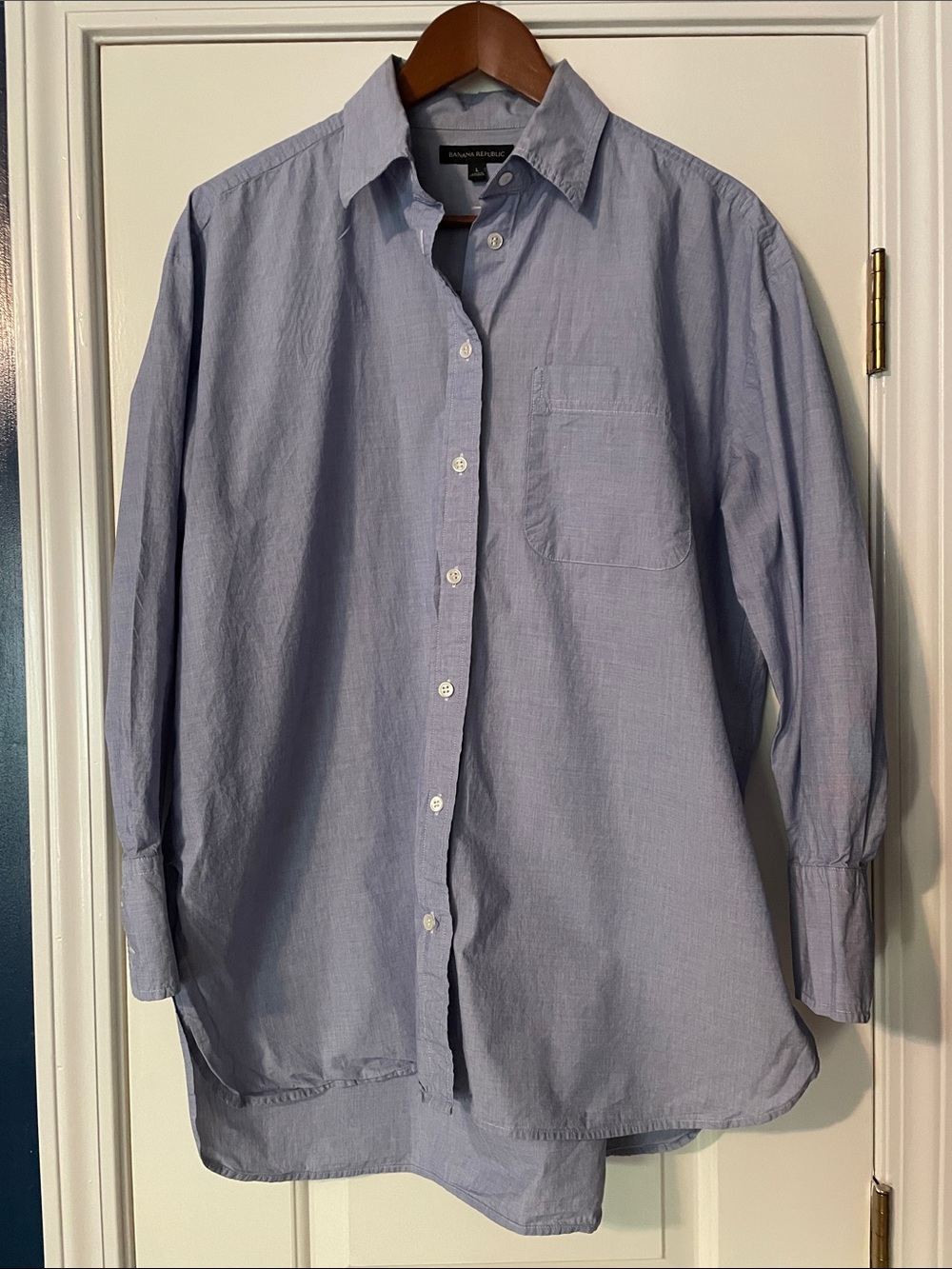 Banana Republic Light Blue Woman’s Button-Down Shirt